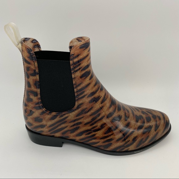 Women's SO Lizard Rain Boots - Leopard - 7 - Picture 3 of 7